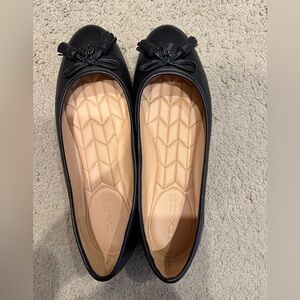 Coach Black Leather Women's Flats
